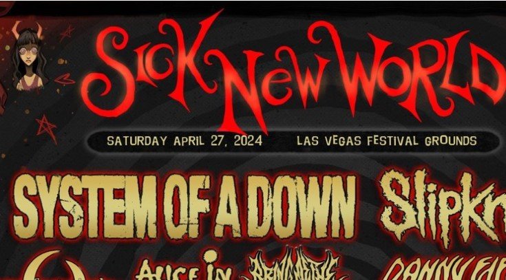 System Of A Down To Rock Las Vegas With Slipknot And More At Sick New World 2024